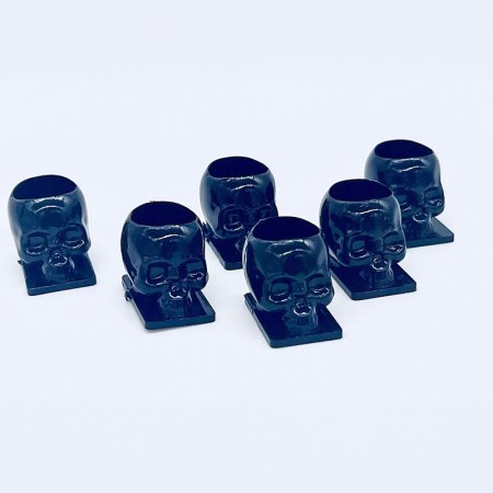 Set 50 Capacele Schelet Plastic 12mm Negru Set 50 Capacele Schelet Plastic 12mm Negru