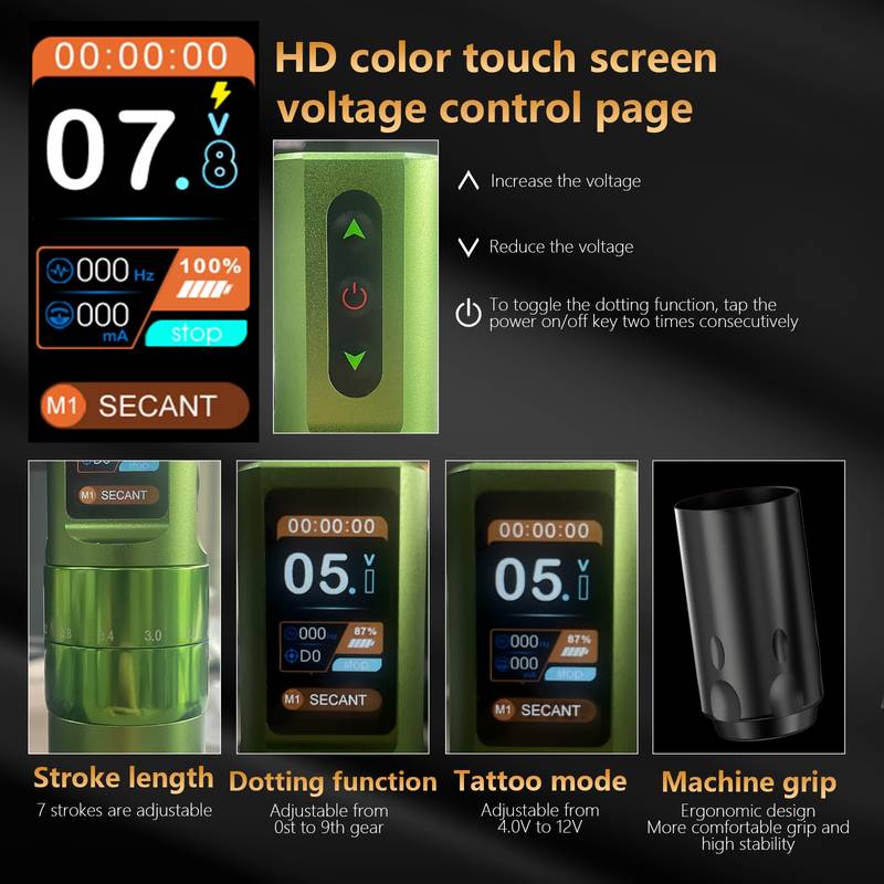 Masina de tatuat wireless Bronc V series neagra Masina de tatuat wireless Bronc V series neagra 6