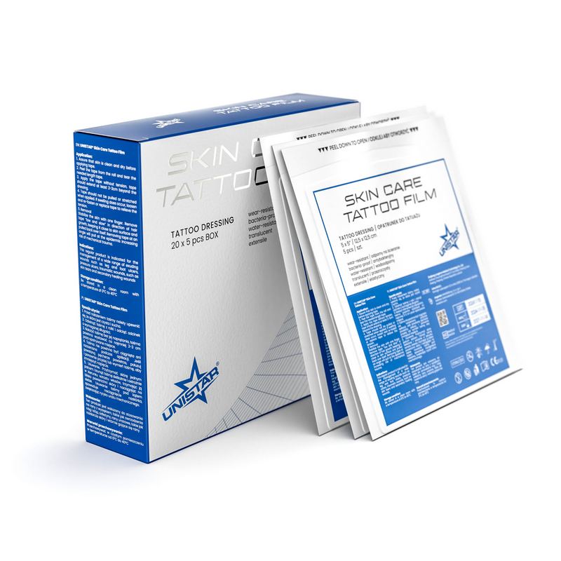 UNISTAR SKIN CARE 5 BUC pansament pentru infolierea tatuajului 12.5 CM*12.5 CM UNISTAR SKIN CARE 5 BUC pansament pentru infolierea tatuajului 12.5 CM*12.5 CM 1