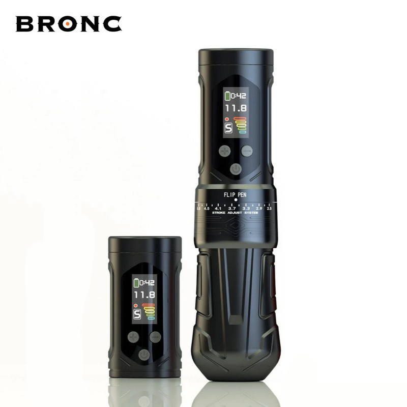 Masina de tatuat Hummingbird Pen Wireless Bronc X2 NEO Negru
