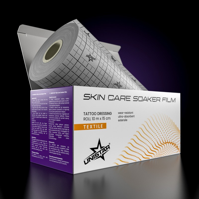 UNISTAR Skin Care Soaker ROLA pansament pentru infolierea tatuajului 15CM*10M UNISTAR Skin Care Soaker ROLA pansament pentru infolierea tatuajului 15CM*10M 1