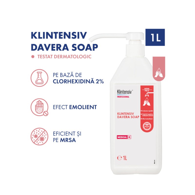 Davera Soap - Sapun dezinfectant pentru spalare igienica 1000ml - BAX 12 BUC Davera Soap - Sapun dezinfectant pentru spalare igienica 1000ml - BAX 12 BUC 2