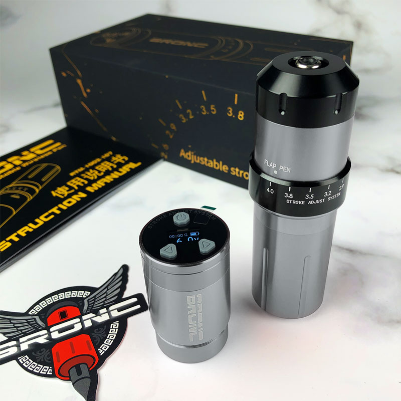 Masina de tatuat Hummingbird Pen Wireless V12 Ajustabil Gri Masina de tatuat Hummingbird Pen Wireless V12 Ajustabil Gri 2