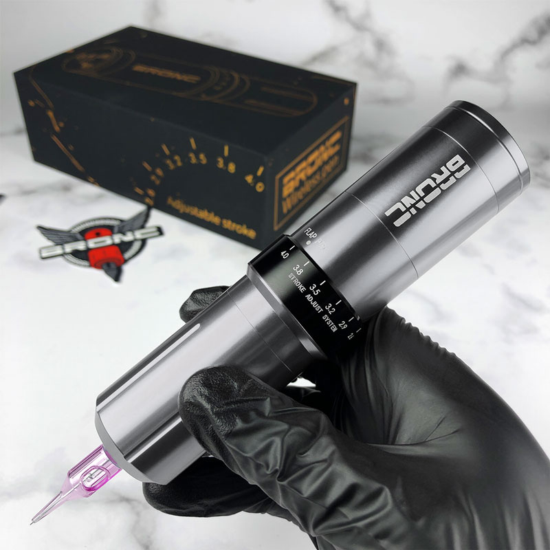 Masina de tatuat Hummingbird Pen Wireless V12 Ajustabil Gri Masina de tatuat Hummingbird Pen Wireless V12 Ajustabil Gri 1