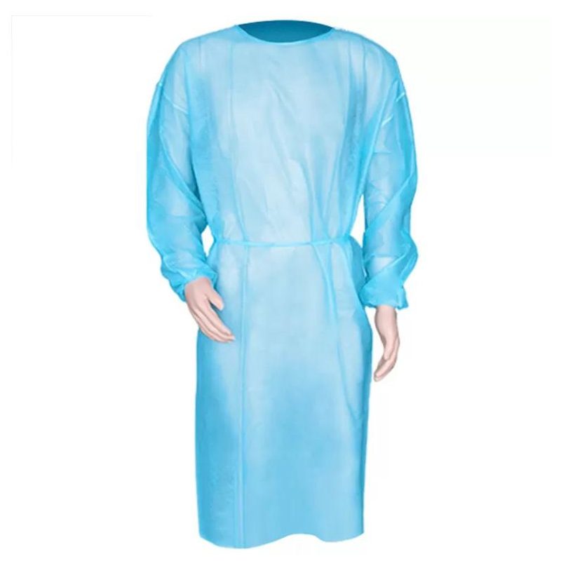 Set 10 bucati halat albastru cu legaturi la spate de unica folosinta