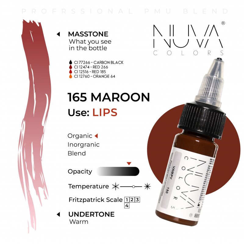 Nuva Color 165 Maroon 15ml Nuva Color 165 Maroon 15ml 1