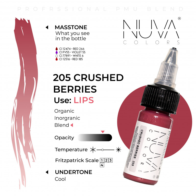 Nuva Color 205 Cruched Berries 15ml Nuva Color 205 Cruched Berries 15ml 1