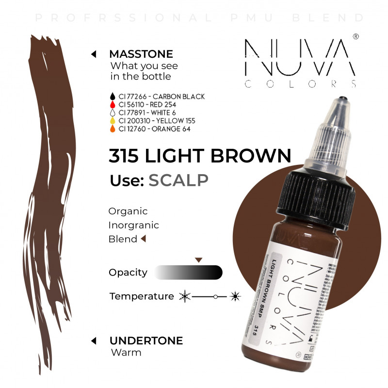 Nuva Color 315 Light Brown SMP 15ml Nuva Color 315 Light Brown SMP 15ml 1