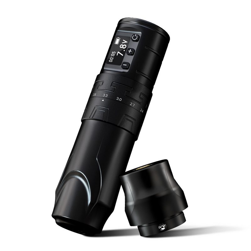 Masina de tatuat Wireless Stroke Ajustabil cu 2 baterii si adaptor RCA INKONE SABER Negru Masina de tatuat Wireless Stroke Ajustabil cu 2 baterii si adaptor RCA INKONE SABER Negru 1