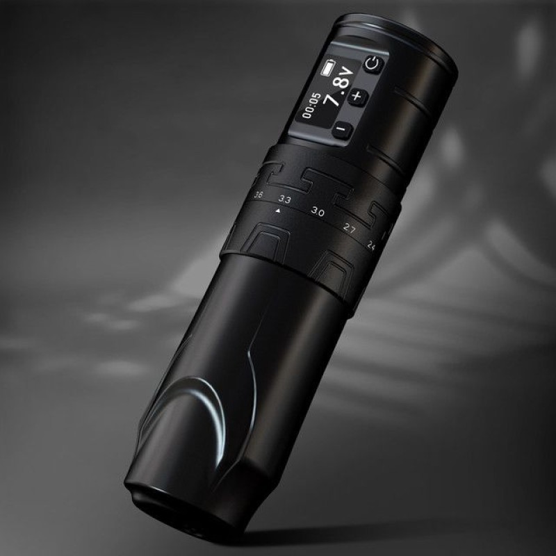 Masina de tatuat Wireless Stroke Ajustabil cu 2 baterii si adaptor RCA INKONE SABER Negru Masina de tatuat Wireless Stroke Ajustabil cu 2 baterii si adaptor RCA INKONE SABER Negru 3