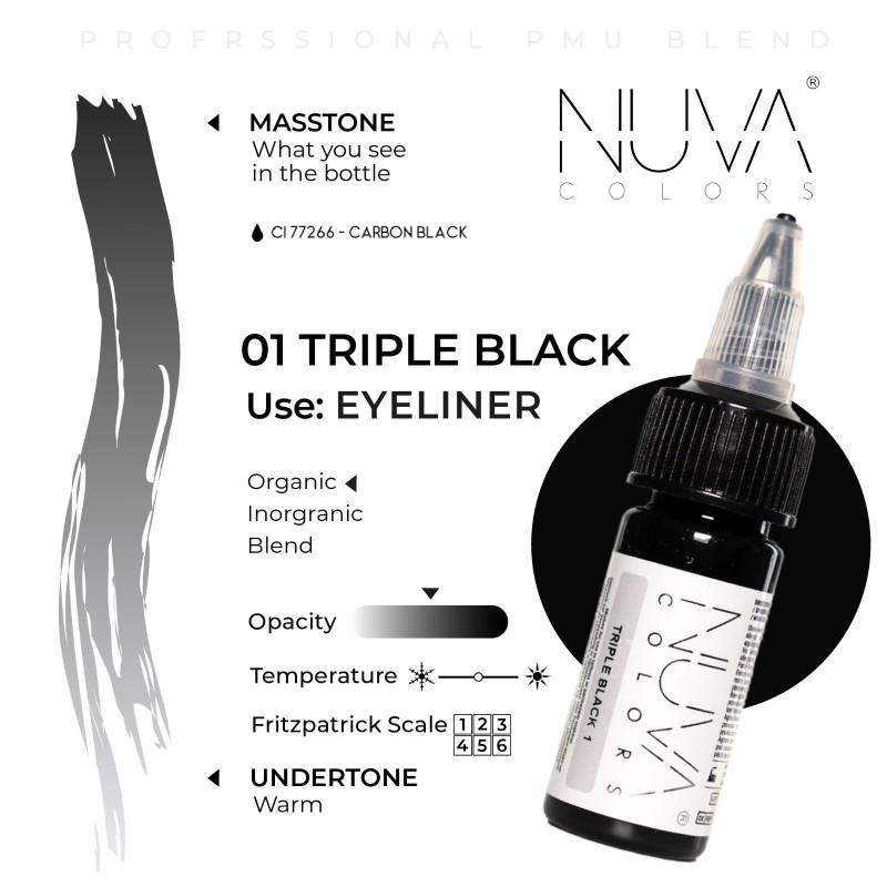 Nuva Color 01 Triple Black 15ml Nuva Color 01 Triple Black 15ml 1