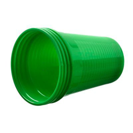Set of 100 disposable cups dark green Set of 100 disposable cups dark green